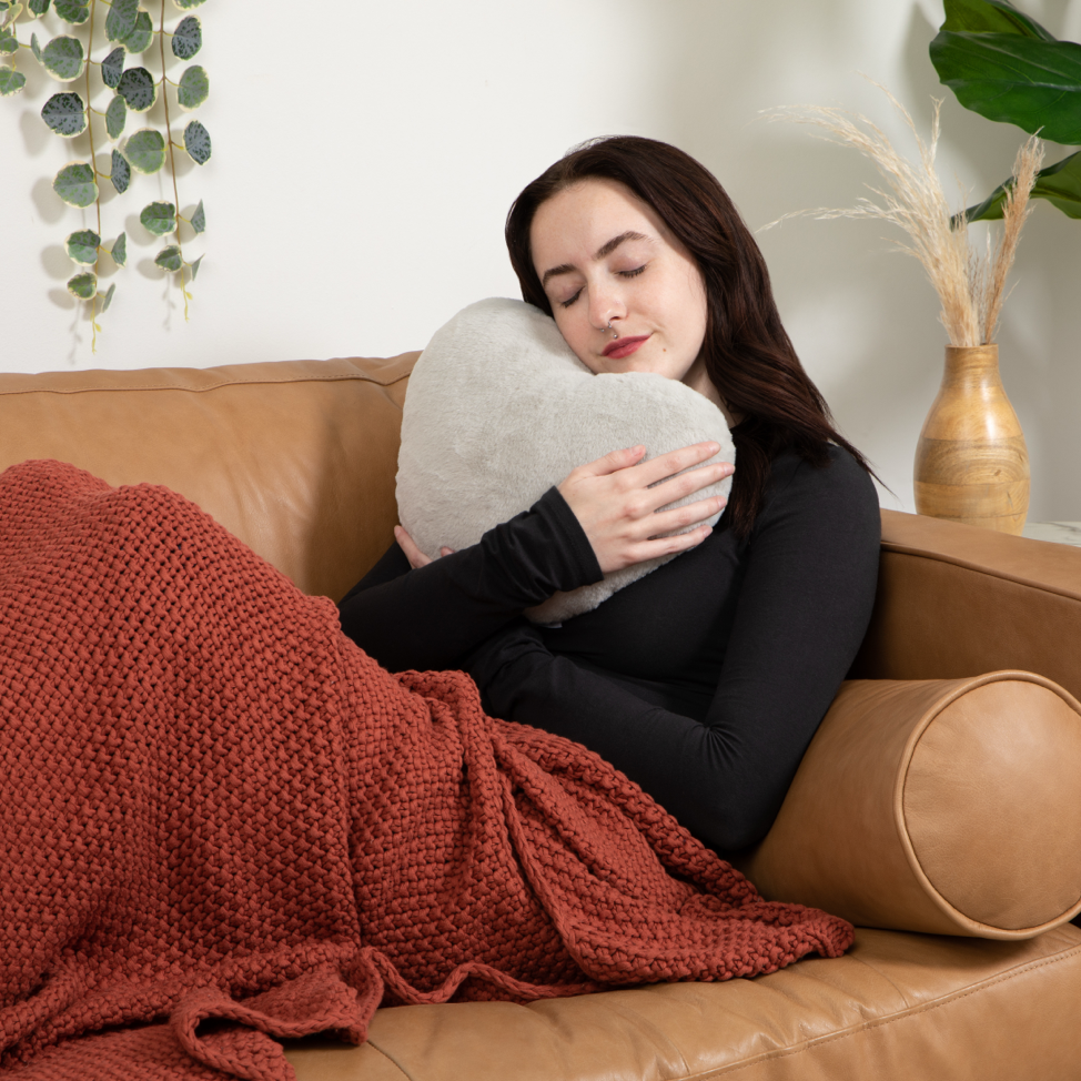 Heart to Hug Pillow - Soothing Gray