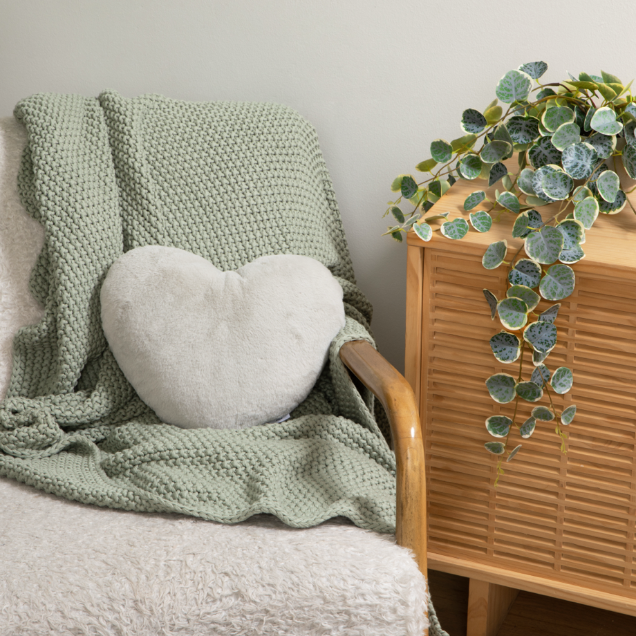 Heart to Hug Pillow - Soothing Gray